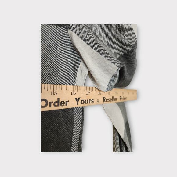 Weekend Max Mara Womens Plaid Silk Blouse Sm Black Gray Chic Staple - Picture 6 of 8